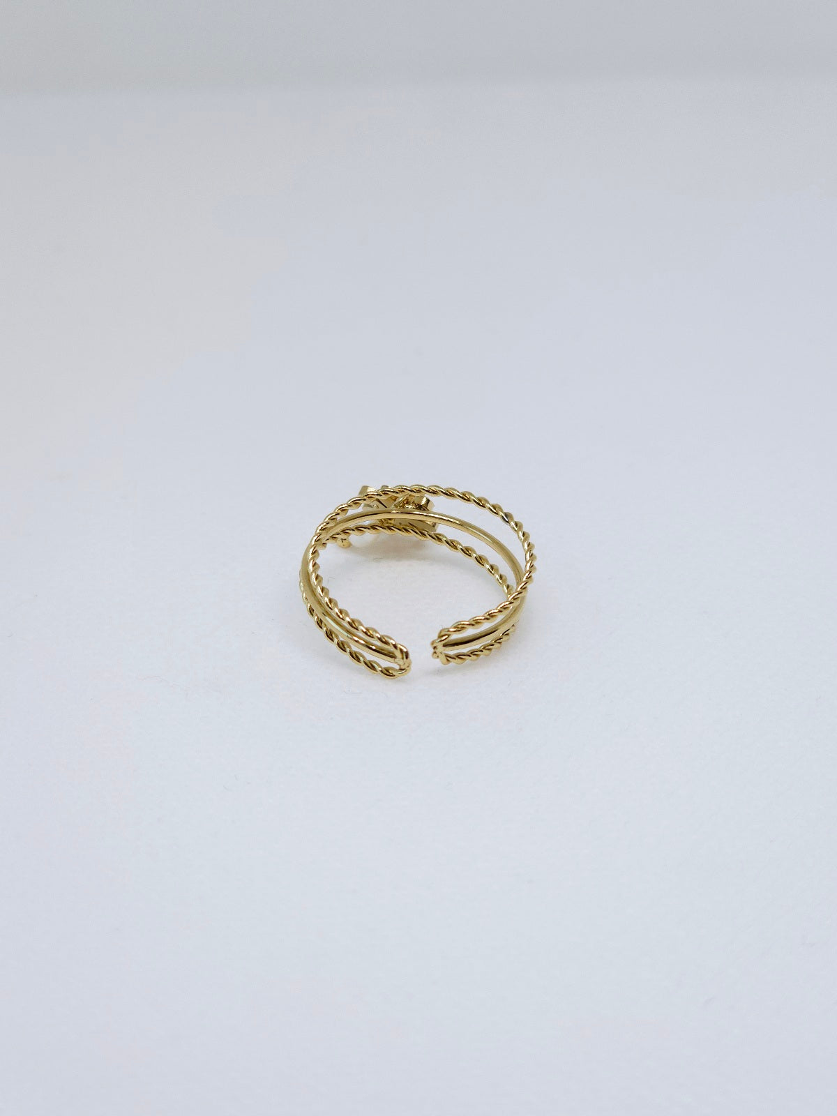 Bague Perla En Acier Doré