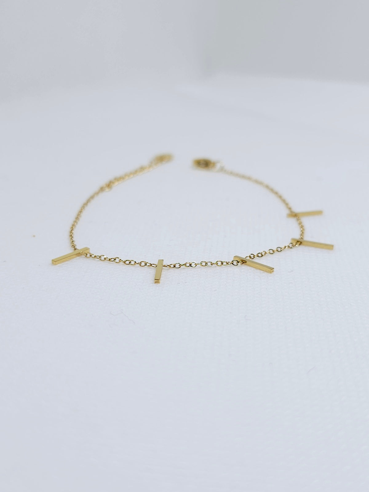 Bracelet chaîne doré fin acier inoxydable