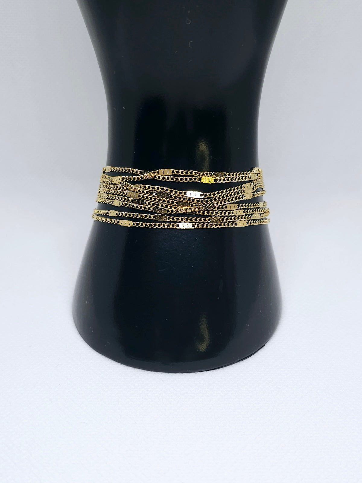 Bracelet doré multi-chaînes chic