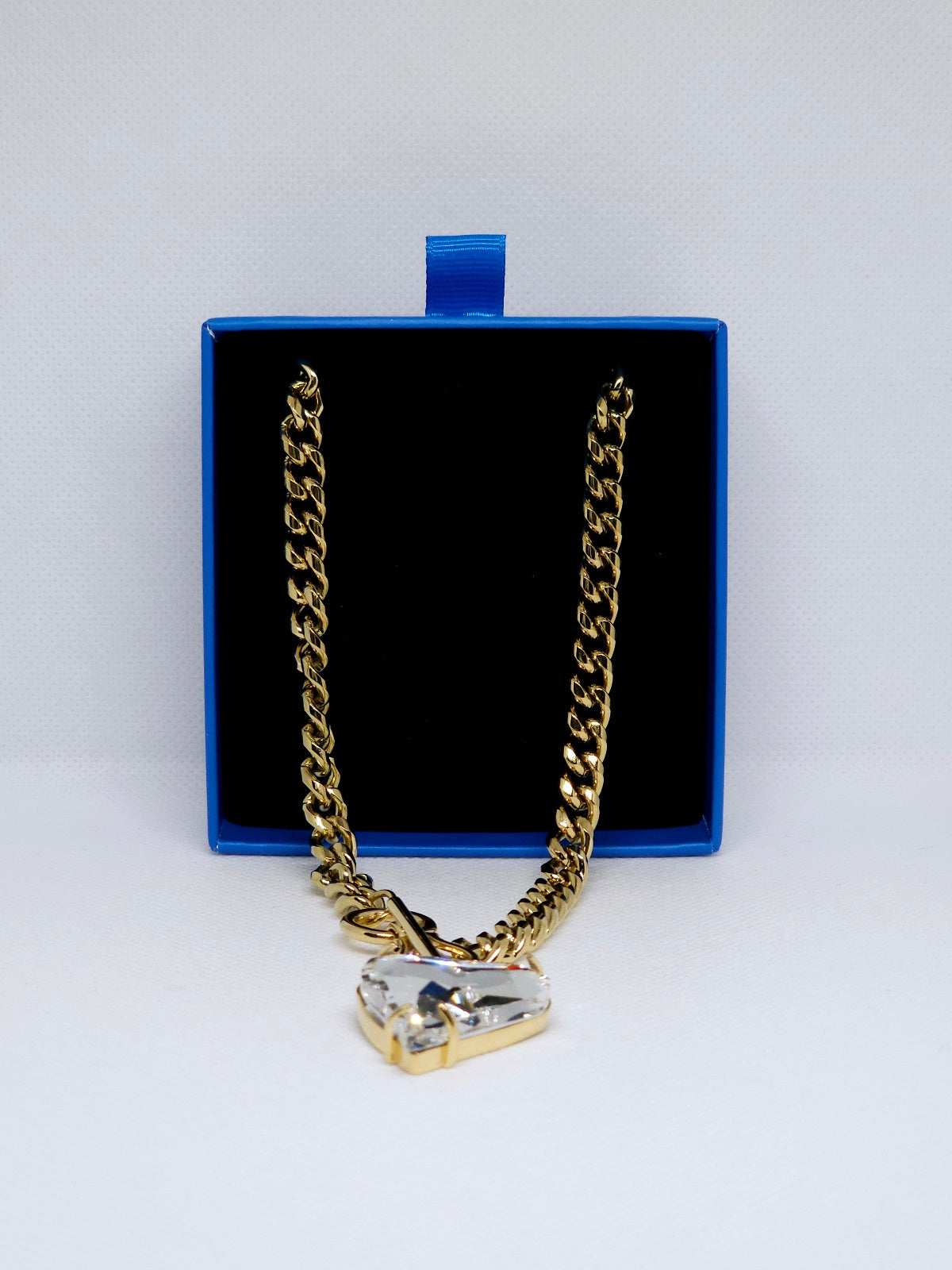 Collier et bracelet cœur doré cristal
