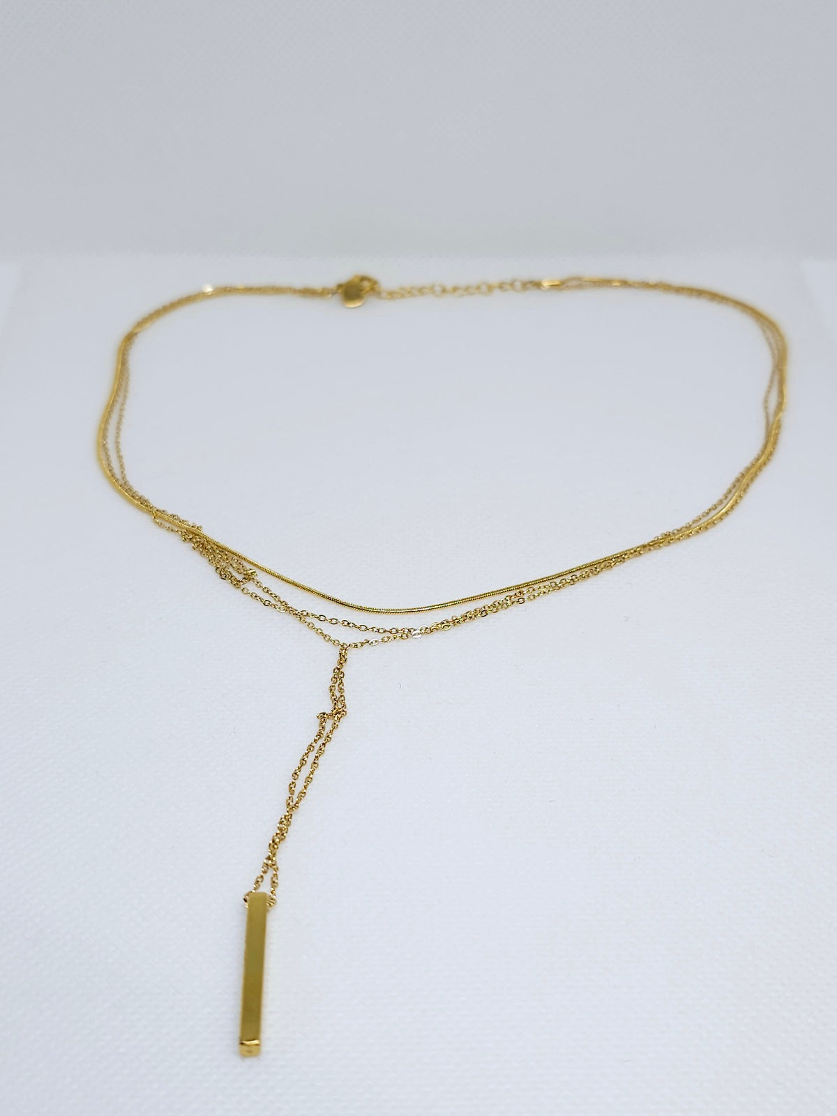 Collier doré multi-rangs élégant femme