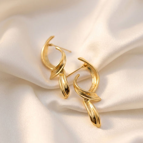 Boucles d’Oreilles Luna Twist™ Dorées