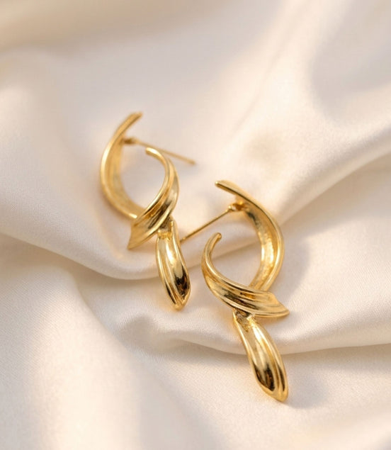 Boucles d’Oreilles Luna Twist™ Dorées