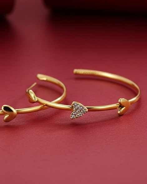 Golden Heart Glow™ Hoop Earrings