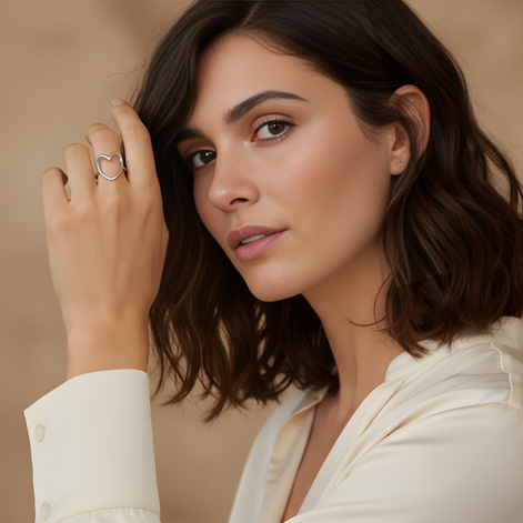 Bagues Ajustable Cornelia Argenté Acier 316