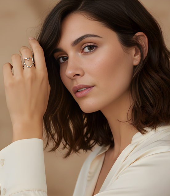 Bagues Ajustable Cornelia Argenté Acier 316