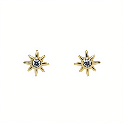 Piercing oreille étoile brillant et élégant.