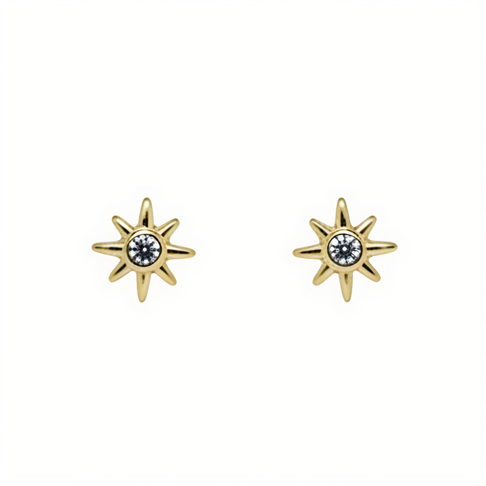 Piercing oreille étoile brillant et élégant.