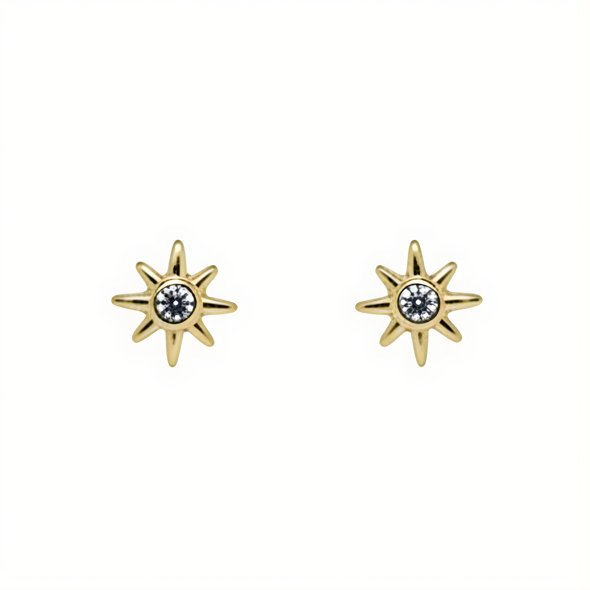 Piercing oreille étoile brillant et élégant.