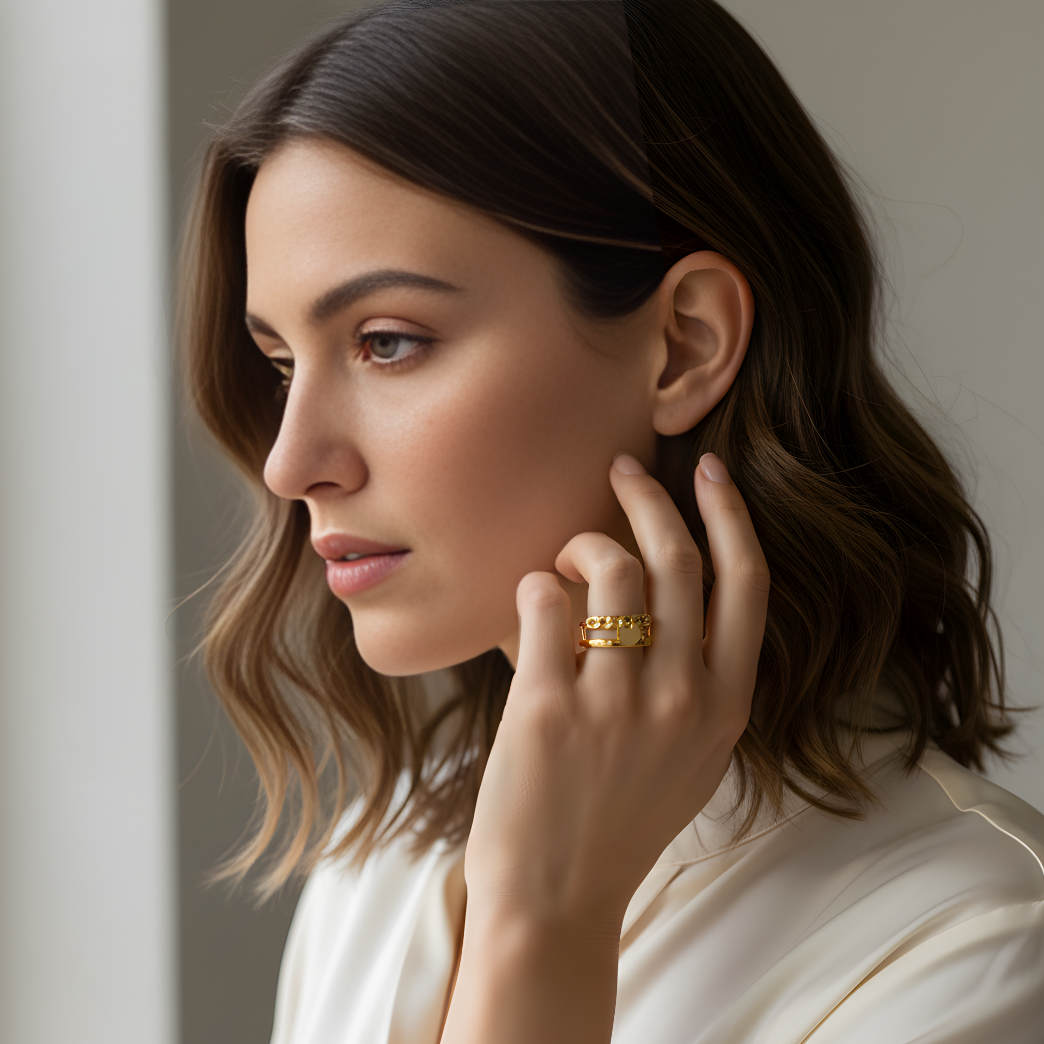 Bagues Ajustable Abbie En Acier Inoxydable