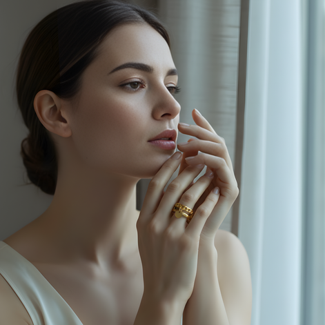 Bagues Ajustable Abbie En Acier Inoxydable