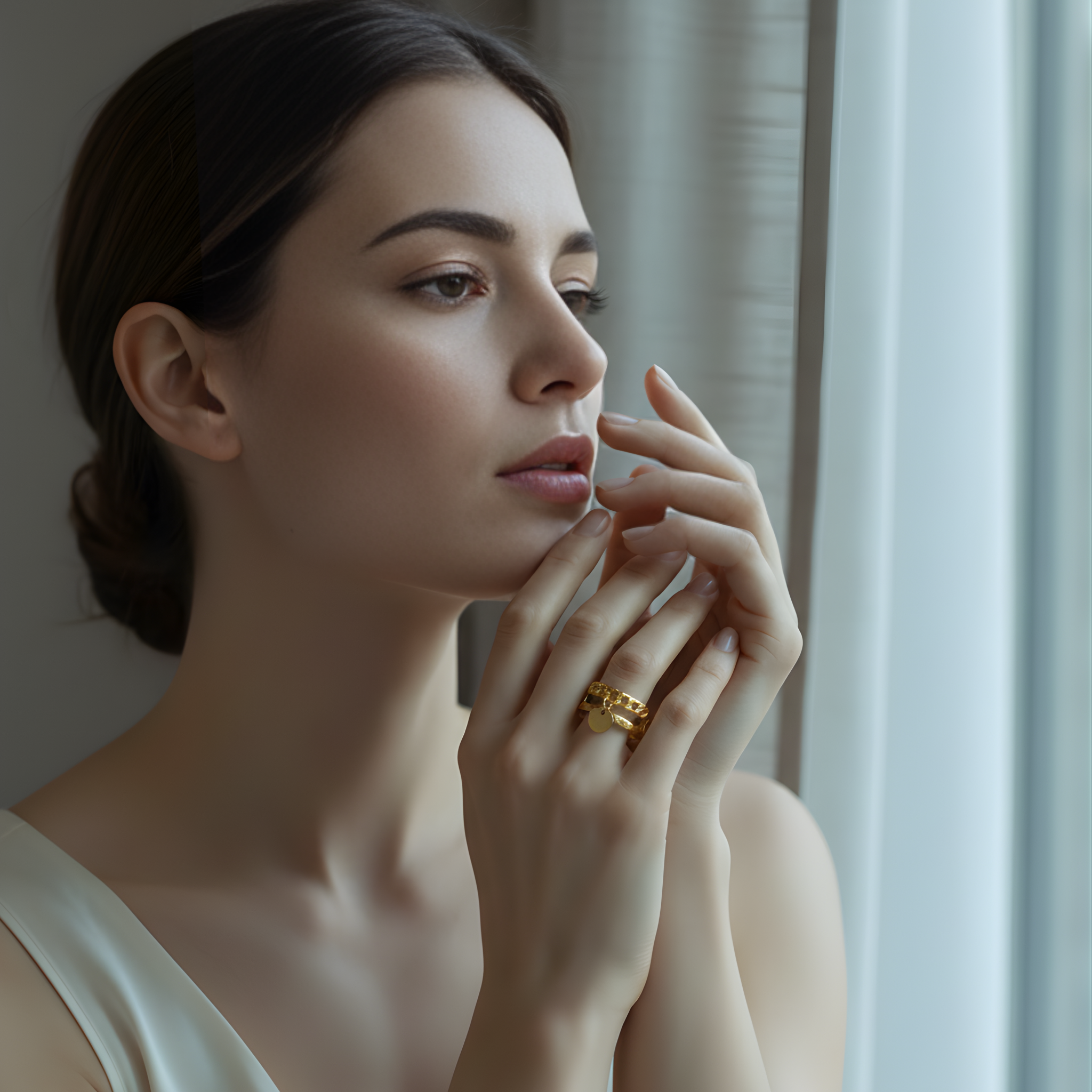 Bagues Ajustable Abbie En Acier Inoxydable