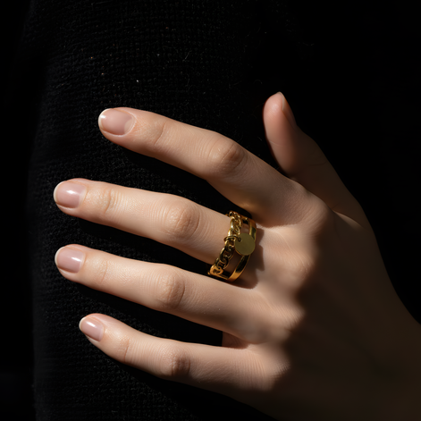 Bagues Ajustable Abbie En Acier Inoxydable