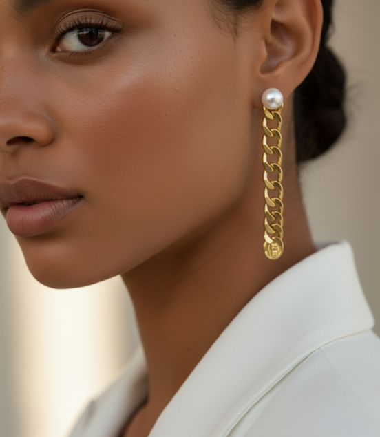 Boucle d'oreilles Chloé Golds en Acier Doré