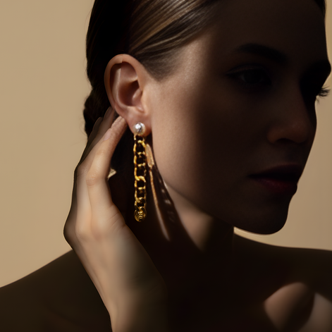 Boucle d'oreilles Chloé Golds en Acier Doré