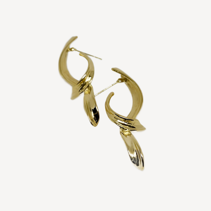 Boucles d’Oreilles Luna Twist™ Dorées