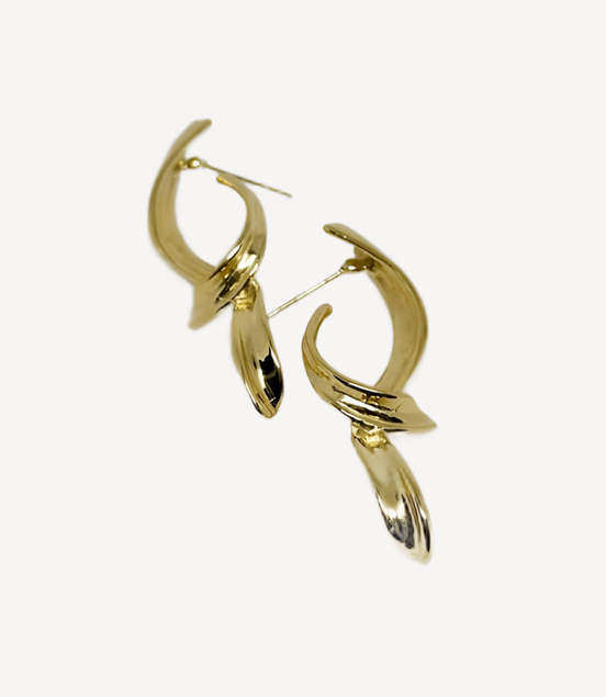 Boucles d’Oreilles Luna Twist™ Dorées
