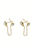 Boucles d’oreilles chaîne dorée élégante