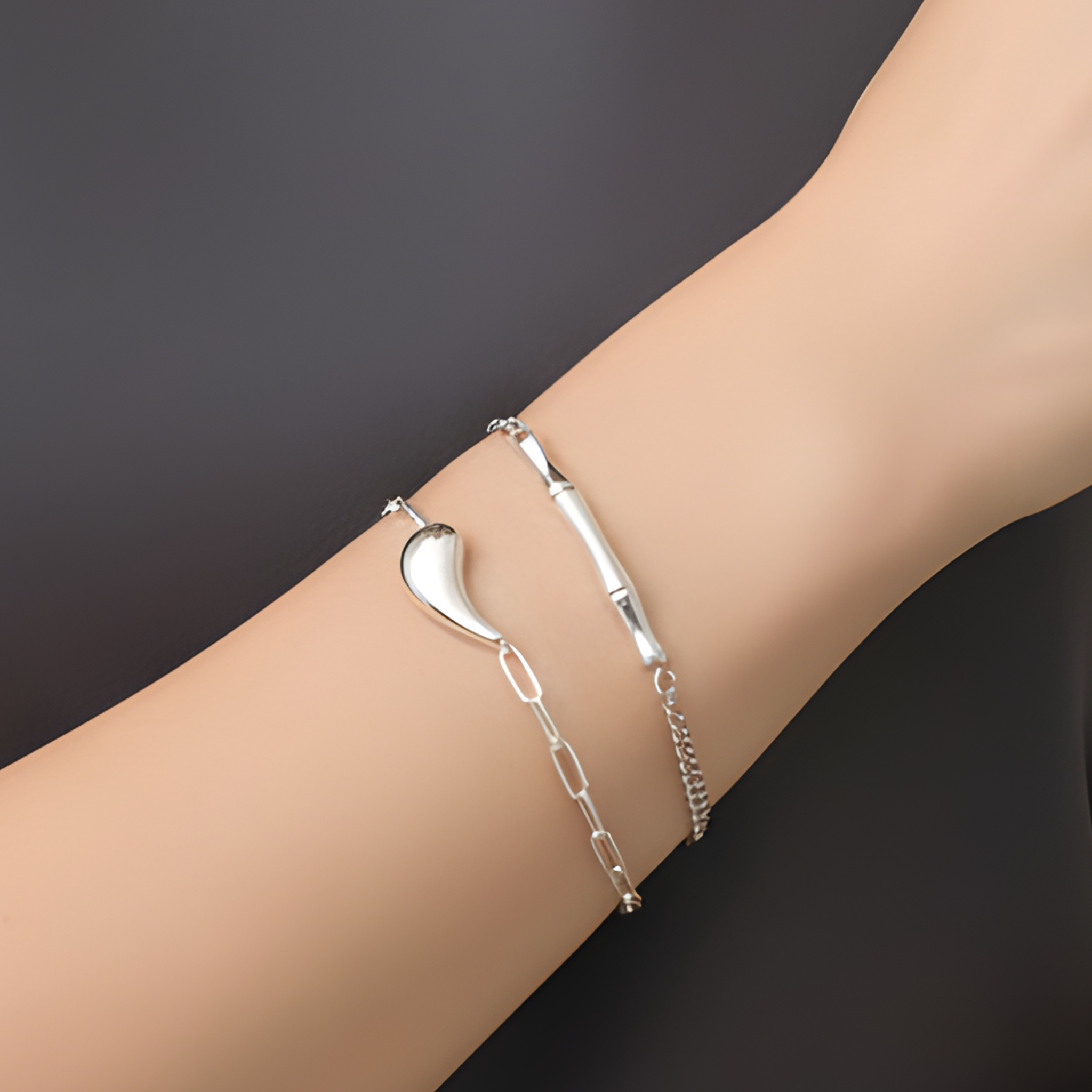 Set de bijoux en argent moderne et sculptural – Skylyvs