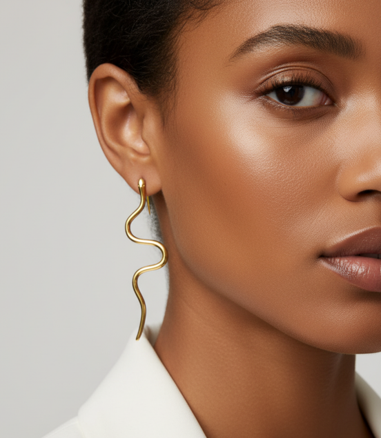 Boucle d'oreilles Claytone Golds Acier Doré