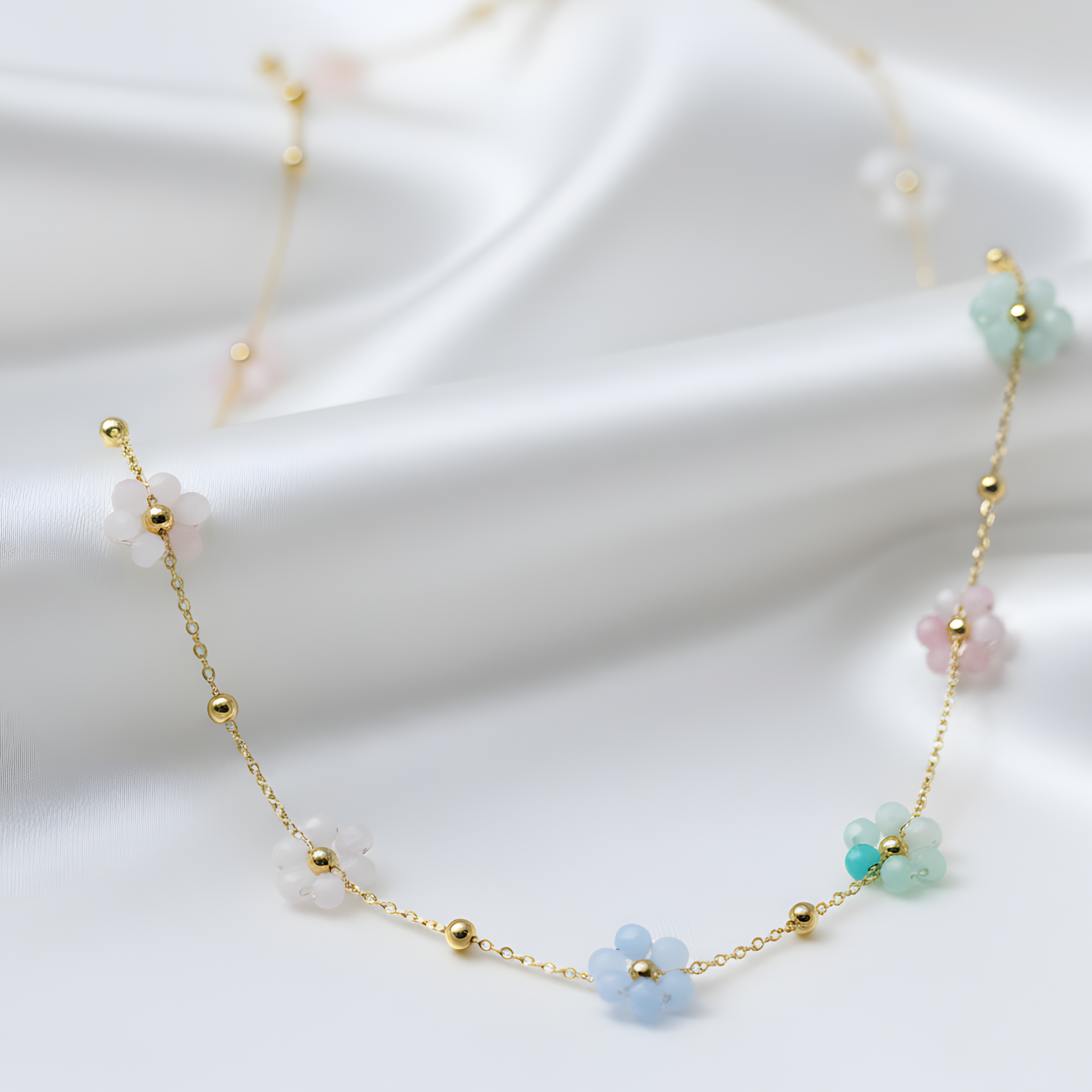 Collier Perle de Poesie En Acier Inoxydable