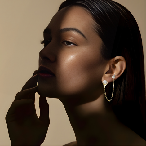 Piercing Oreille Perle De Lou En Acier Inoxydable