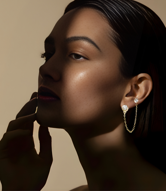 Piercing Oreille Perle De Lou En Acier Inoxydable