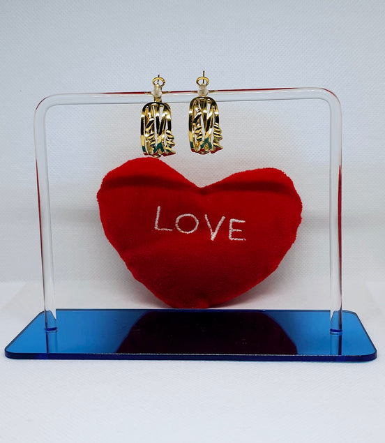 Créoles dorées texturées élégantes