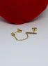 Boucle oreille chaîne dorée élégante