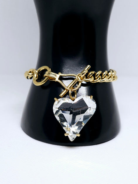 Noir Éternel Heart™ – Porte-Clés Bijou Cœur Cristal