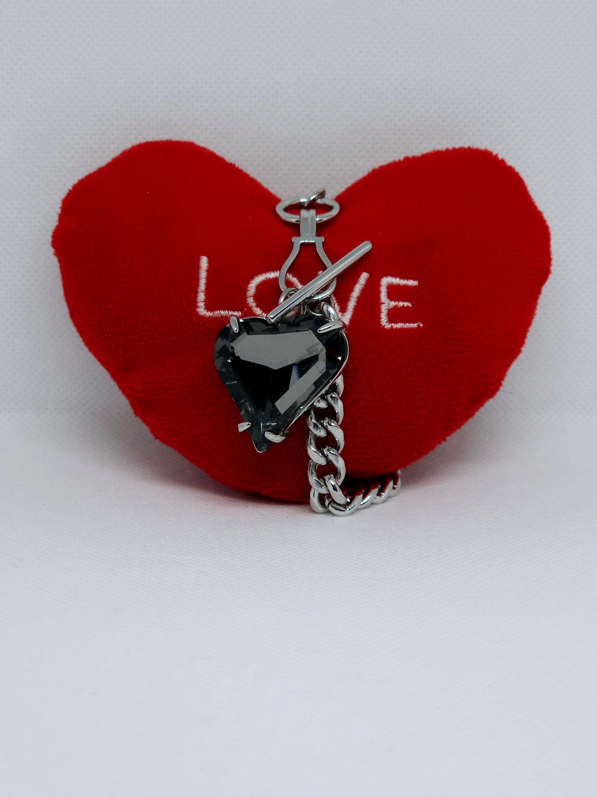 Noir Éternel Heart™ – Porte-Clés Bijou Cœur Cristal