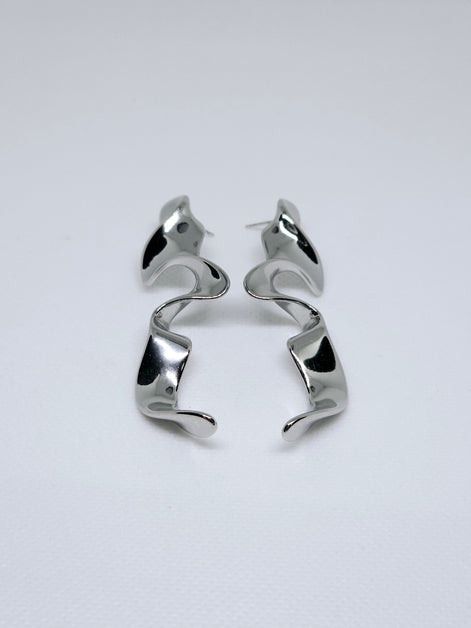 Boucles d’Oreilles Silver Flow Sculpt™