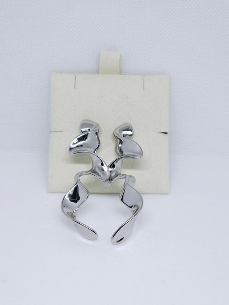 Boucles d’Oreilles Silver Flow Sculpt™