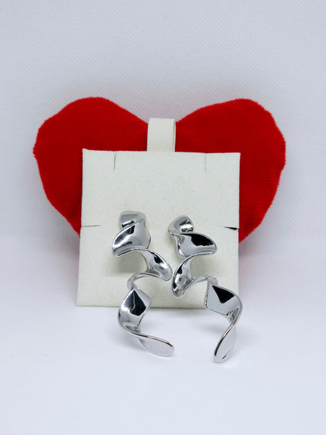 Boucles d’Oreilles Silver Flow Sculpt™