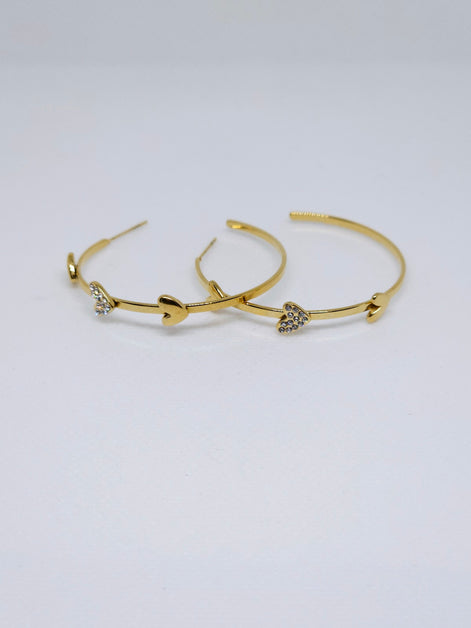 Golden Heart Glow™ Hoop Earrings