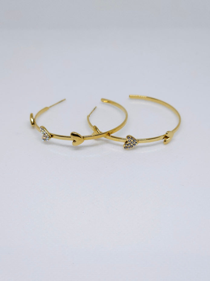 Golden Heart Glow™ Hoop Earrings