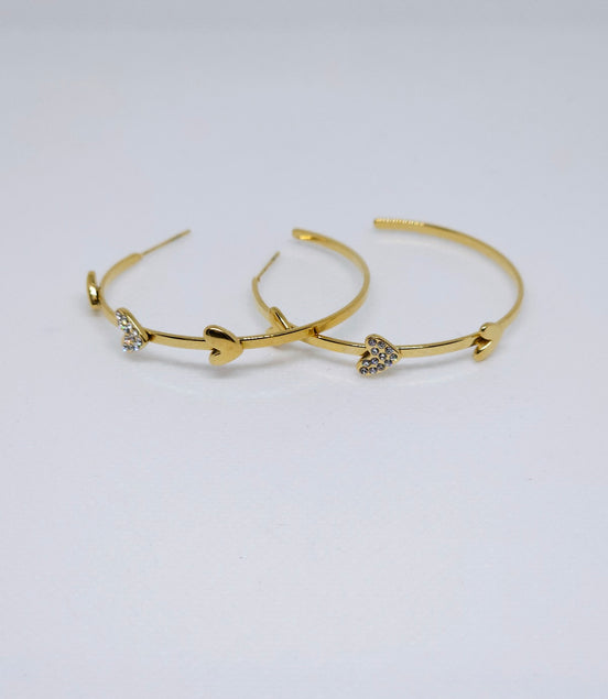 Golden Heart Glow™ Hoop Earrings