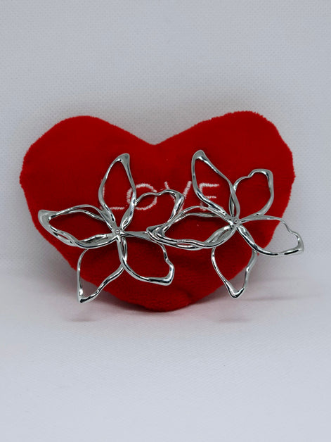 Silver Blossom Aura™ Statement Earrings