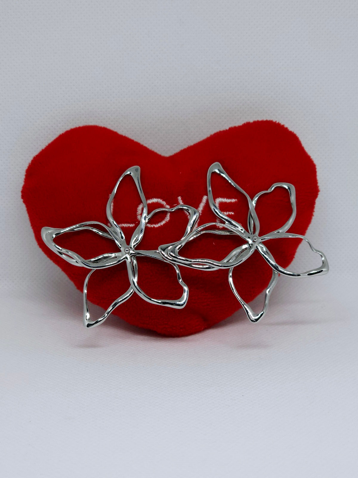 Silver Blossom Aura™ Statement Earrings