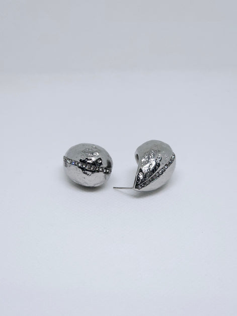 Silver Eclipse Glow™ Stud Earrings