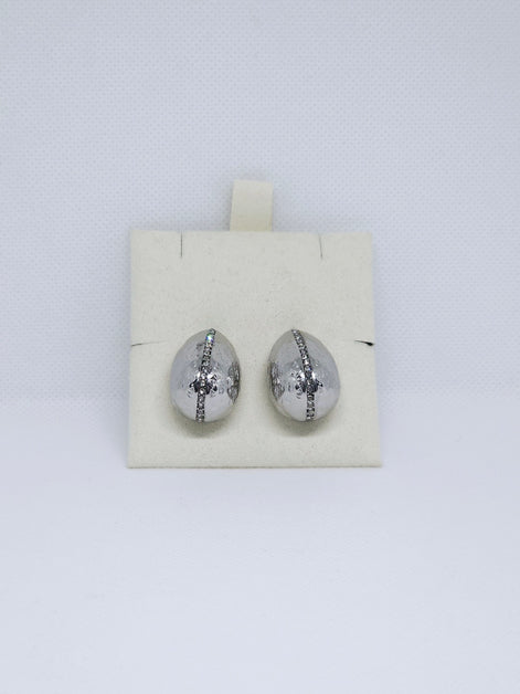 Silver Eclipse Glow™ Stud Earrings