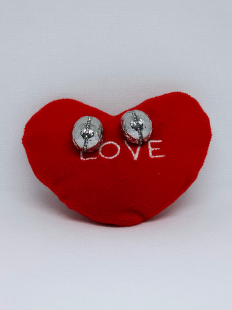Silver Eclipse Glow™ Stud Earrings
