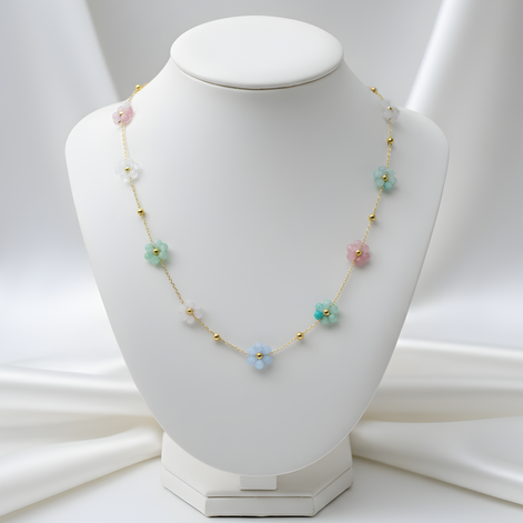 Collier Perle de Poesie En Acier Inoxydable