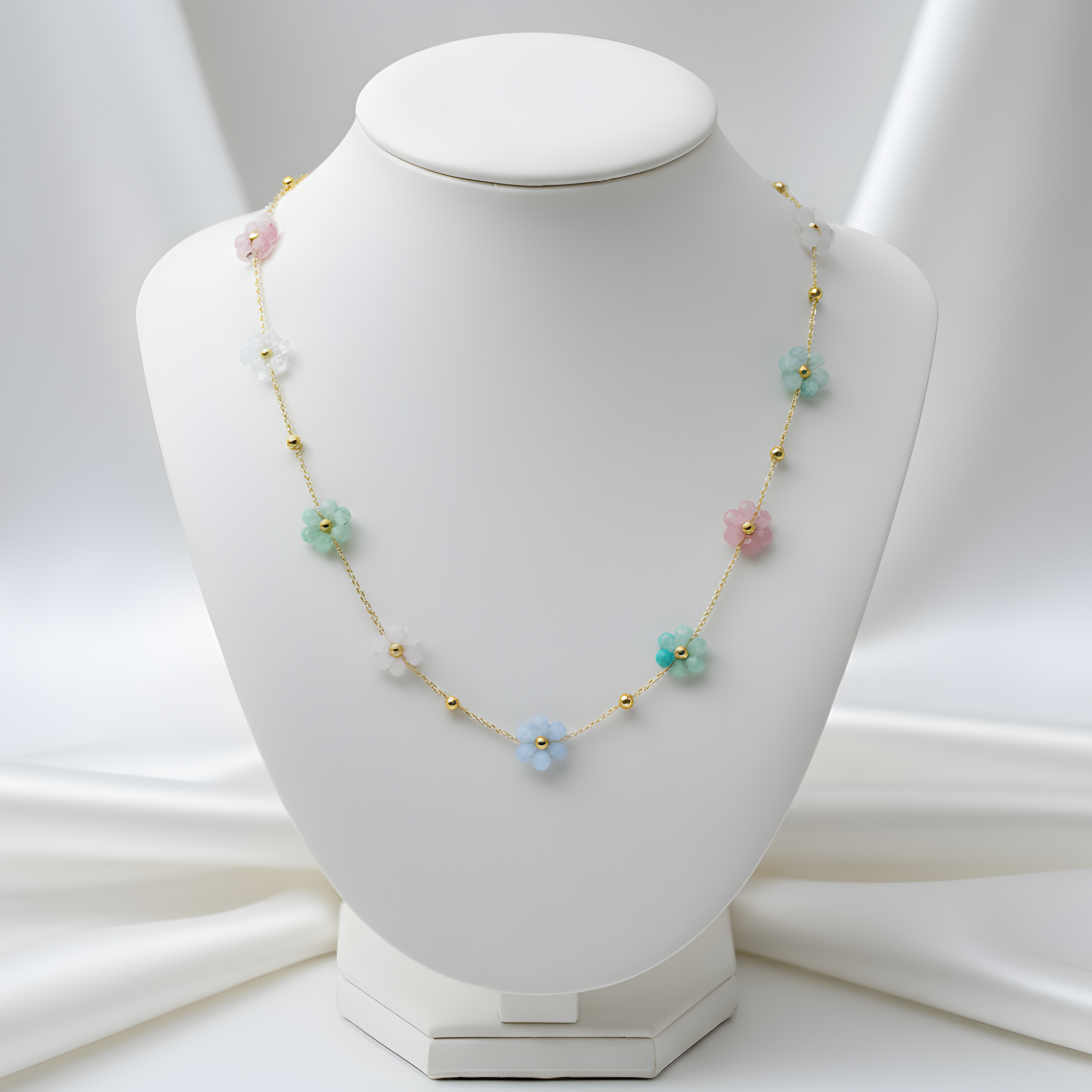 Collier Perle de Poesie En Acier Inoxydable