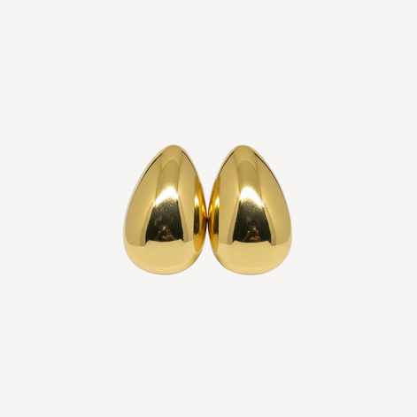 Boucles d’oreilles Sheron en acier doré élégantes.