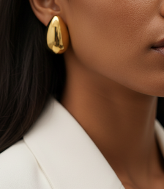 Boucle d'oreilles Sheron Golds En Acier Doré