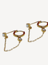 Boucles d’oreilles dorées chaîne élégante

