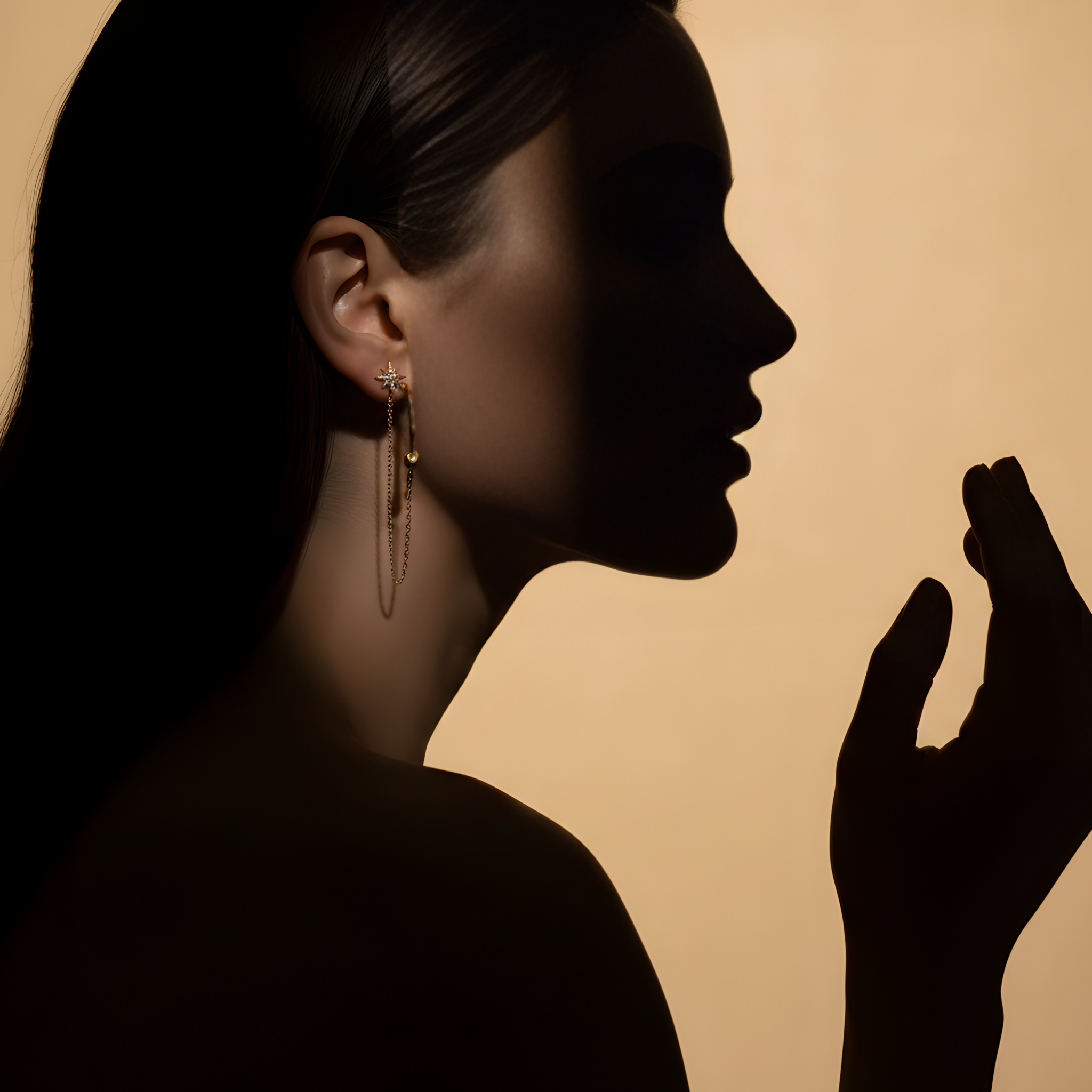 Boucles d’oreilles dorées étoilées élégantes
