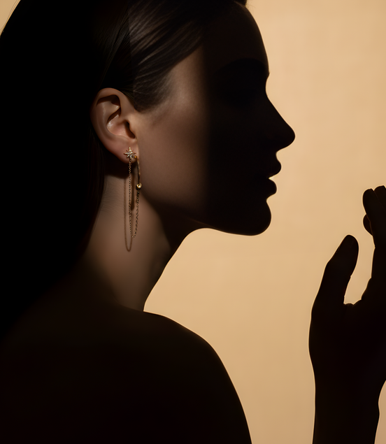 Boucles d’oreilles dorées étoilées élégantes