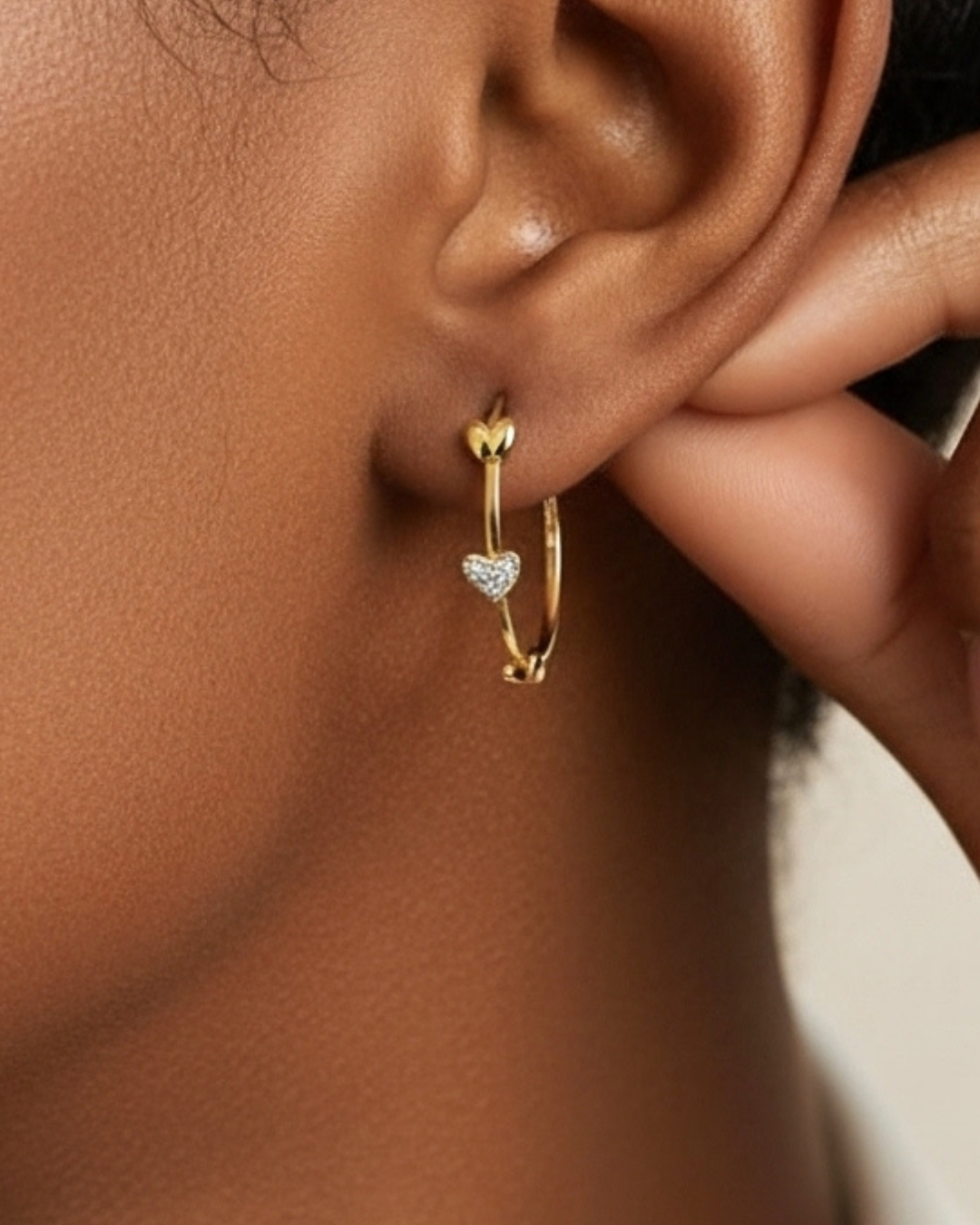 Golden Heart Glow™ Hoop Earrings